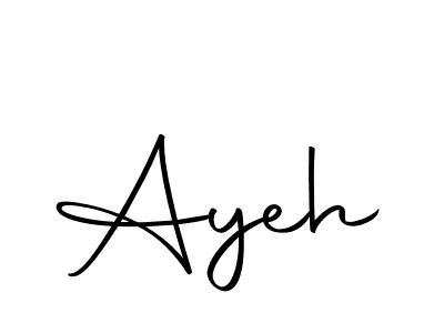 Create a beautiful signature design for name Ayeh. With this signature (Autography-DOLnW) fonts, you can make a handwritten signature for free. Ayeh signature style 10 images and pictures png