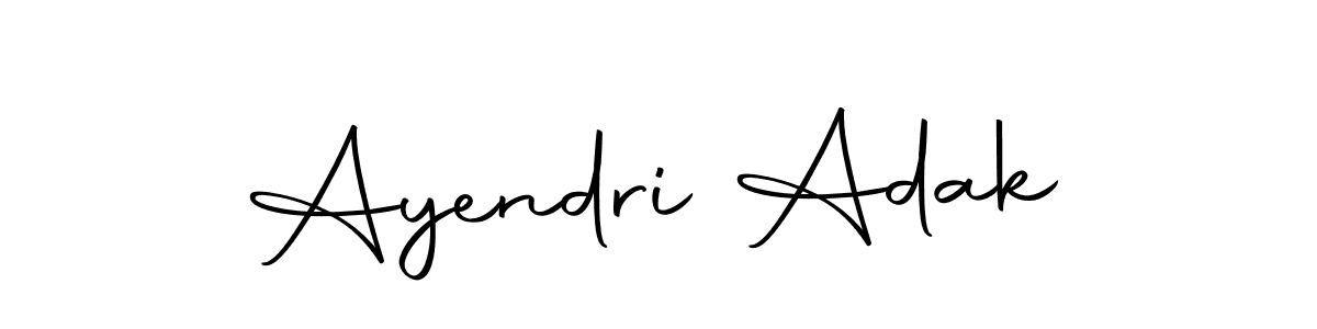 How to make Ayendri Adak name signature. Use Autography-DOLnW style for creating short signs online. This is the latest handwritten sign. Ayendri Adak signature style 10 images and pictures png