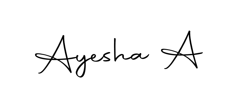 Design your own signature with our free online signature maker. With this signature software, you can create a handwritten (Autography-DOLnW) signature for name Ayesha A. Ayesha A signature style 10 images and pictures png