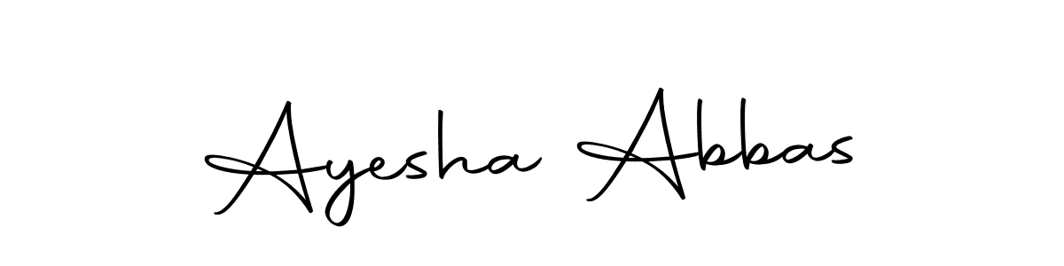 Design your own signature with our free online signature maker. With this signature software, you can create a handwritten (Autography-DOLnW) signature for name Ayesha Abbas. Ayesha Abbas signature style 10 images and pictures png