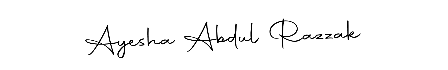 Make a beautiful signature design for name Ayesha Abdul Razzak. With this signature (Autography-DOLnW) style, you can create a handwritten signature for free. Ayesha Abdul Razzak signature style 10 images and pictures png