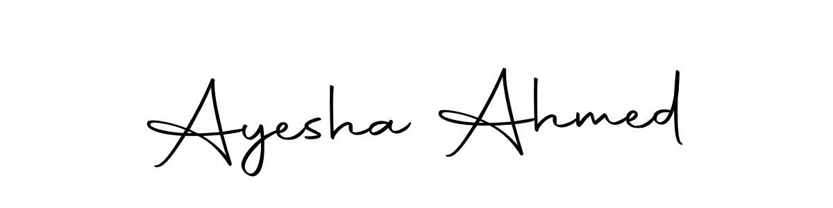 How to make Ayesha Ahmed signature? Autography-DOLnW is a professional autograph style. Create handwritten signature for Ayesha Ahmed name. Ayesha Ahmed signature style 10 images and pictures png