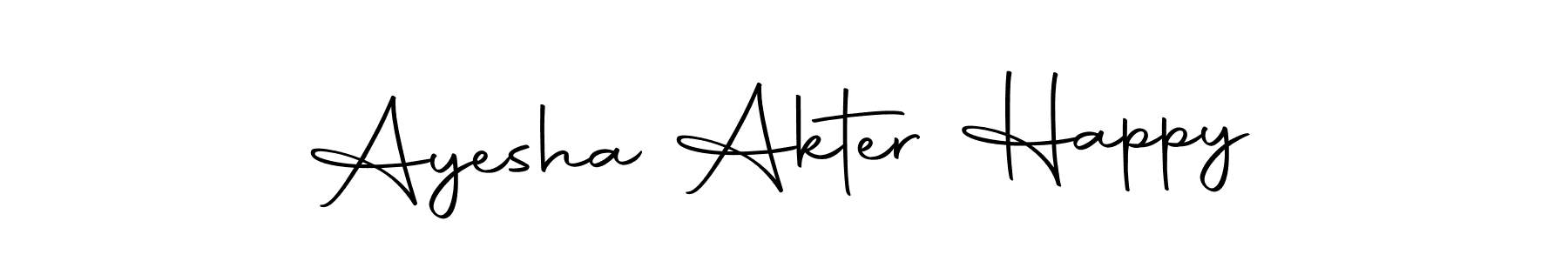 Here are the top 10 professional signature styles for the name Ayesha Akter Happy. These are the best autograph styles you can use for your name. Ayesha Akter Happy signature style 10 images and pictures png