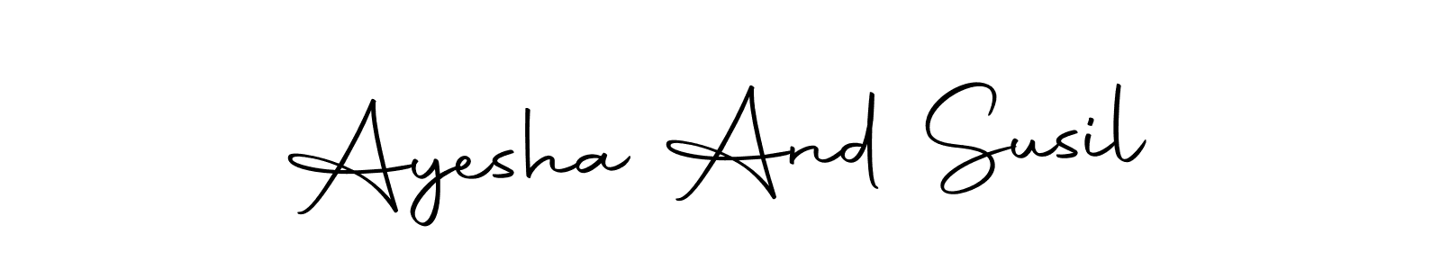 Design your own signature with our free online signature maker. With this signature software, you can create a handwritten (Autography-DOLnW) signature for name Ayesha And Susil. Ayesha And Susil signature style 10 images and pictures png