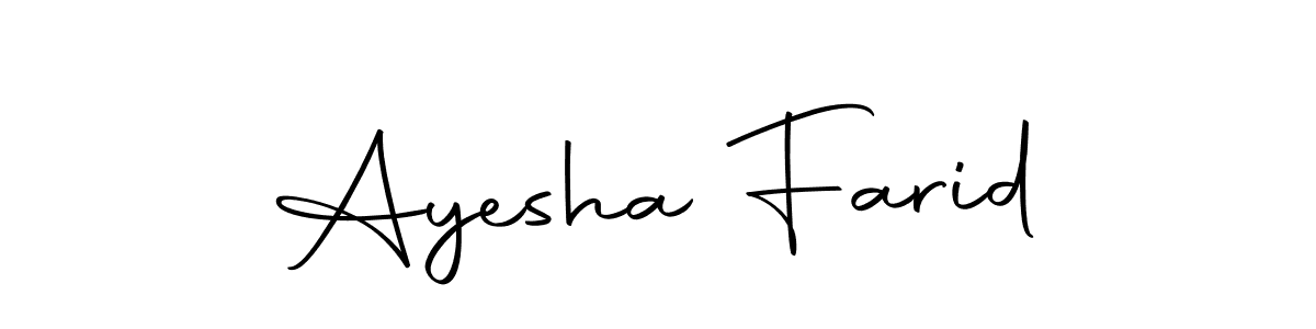 Make a beautiful signature design for name Ayesha Farid. Use this online signature maker to create a handwritten signature for free. Ayesha Farid signature style 10 images and pictures png