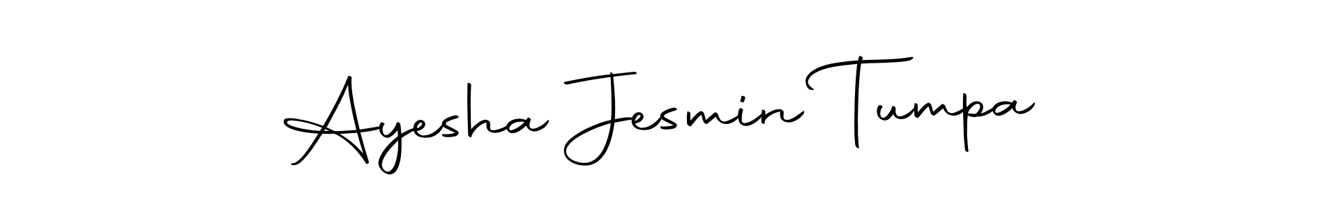 It looks lik you need a new signature style for name Ayesha Jesmin Tumpa. Design unique handwritten (Autography-DOLnW) signature with our free signature maker in just a few clicks. Ayesha Jesmin Tumpa signature style 10 images and pictures png