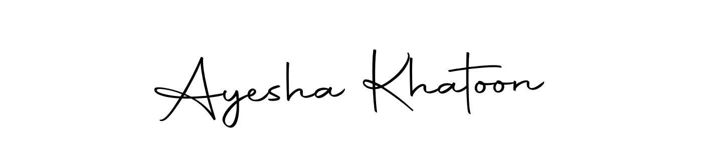 How to make Ayesha Khatoon name signature. Use Autography-DOLnW style for creating short signs online. This is the latest handwritten sign. Ayesha Khatoon signature style 10 images and pictures png