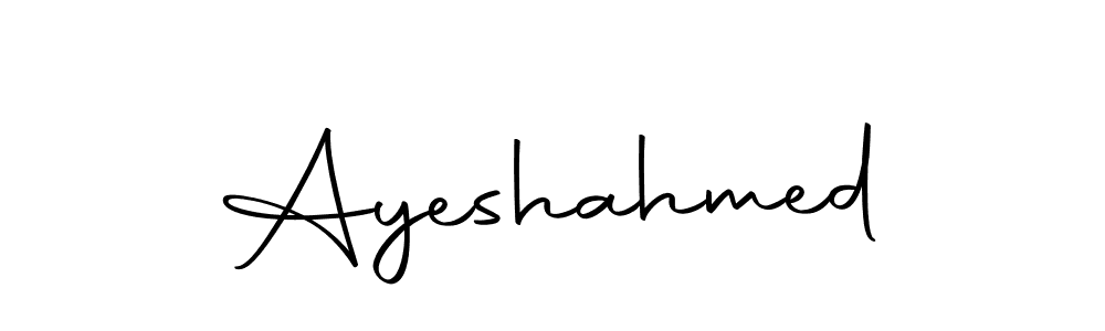 The best way (Autography-DOLnW) to make a short signature is to pick only two or three words in your name. The name Ayeshahmed include a total of six letters. For converting this name. Ayeshahmed signature style 10 images and pictures png