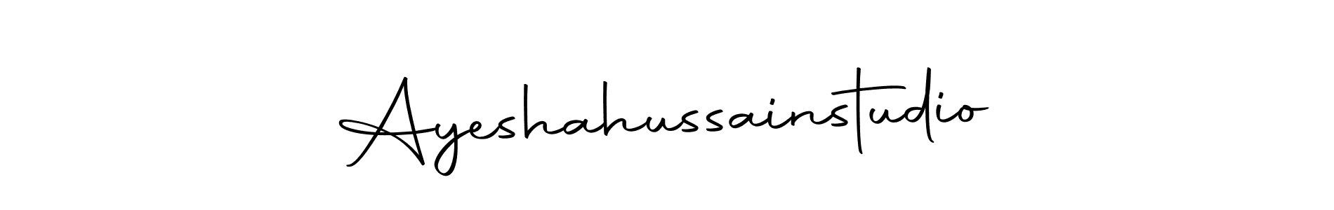 You should practise on your own different ways (Autography-DOLnW) to write your name (Ayeshahussainstudio) in signature. don't let someone else do it for you. Ayeshahussainstudio signature style 10 images and pictures png