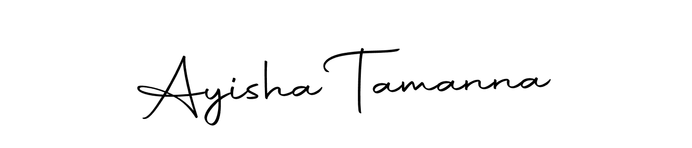 How to make Ayisha Tamanna name signature. Use Autography-DOLnW style for creating short signs online. This is the latest handwritten sign. Ayisha Tamanna signature style 10 images and pictures png