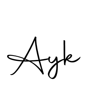 Create a beautiful signature design for name Ayk. With this signature (Autography-DOLnW) fonts, you can make a handwritten signature for free. Ayk signature style 10 images and pictures png