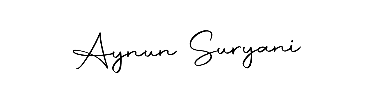 Make a short Aynun Suryani signature style. Manage your documents anywhere anytime using Autography-DOLnW. Create and add eSignatures, submit forms, share and send files easily. Aynun Suryani signature style 10 images and pictures png