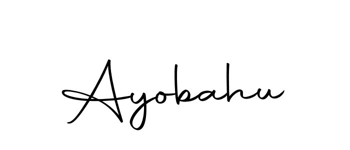 Make a beautiful signature design for name Ayobahu. Use this online signature maker to create a handwritten signature for free. Ayobahu signature style 10 images and pictures png