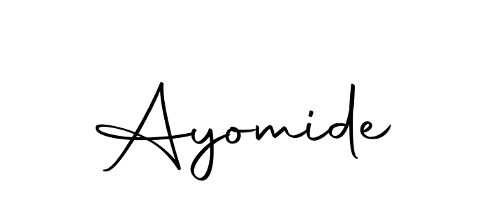 Design your own signature with our free online signature maker. With this signature software, you can create a handwritten (Autography-DOLnW) signature for name Ayomide. Ayomide signature style 10 images and pictures png