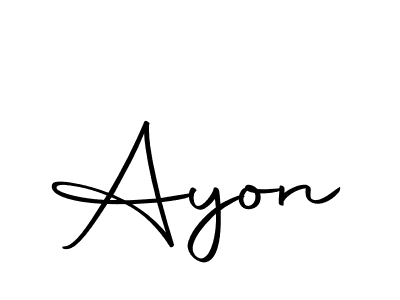 Design your own signature with our free online signature maker. With this signature software, you can create a handwritten (Autography-DOLnW) signature for name Ayon. Ayon signature style 10 images and pictures png