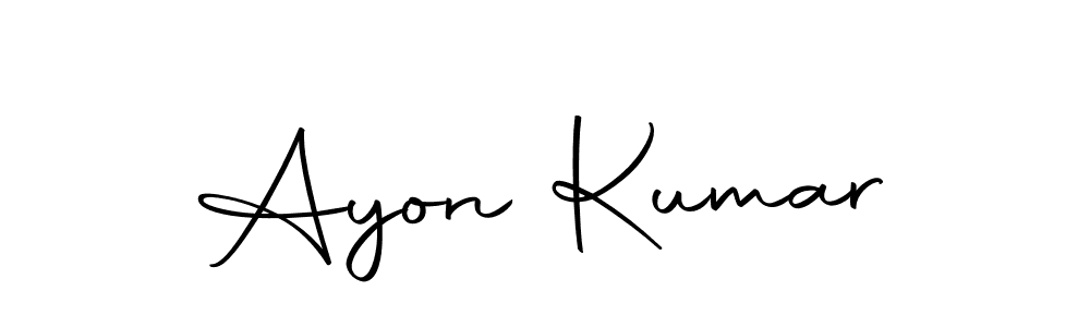 The best way (Autography-DOLnW) to make a short signature is to pick only two or three words in your name. The name Ayon Kumar include a total of six letters. For converting this name. Ayon Kumar signature style 10 images and pictures png