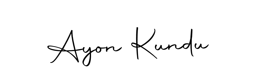 How to make Ayon Kundu name signature. Use Autography-DOLnW style for creating short signs online. This is the latest handwritten sign. Ayon Kundu signature style 10 images and pictures png