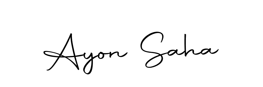 Create a beautiful signature design for name Ayon Saha. With this signature (Autography-DOLnW) fonts, you can make a handwritten signature for free. Ayon Saha signature style 10 images and pictures png