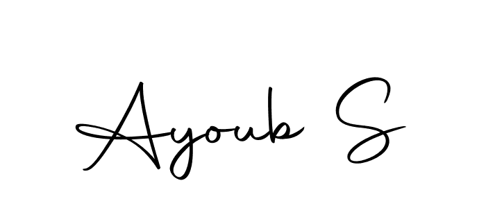 Make a beautiful signature design for name Ayoub S. Use this online signature maker to create a handwritten signature for free. Ayoub S signature style 10 images and pictures png