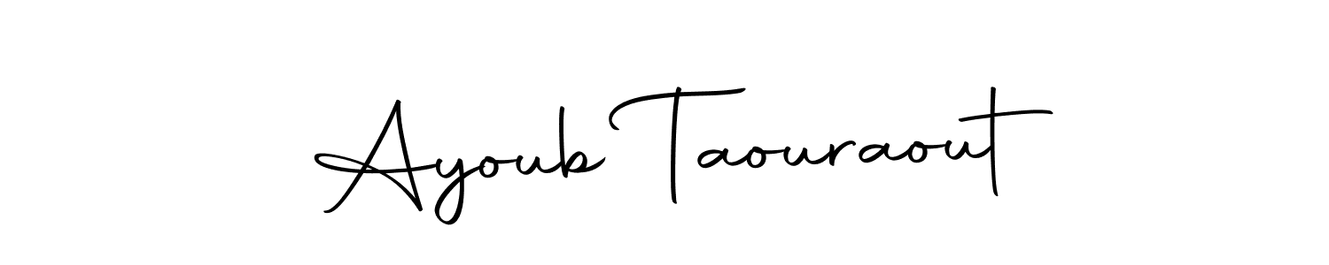 You can use this online signature creator to create a handwritten signature for the name Ayoub Taouraout. This is the best online autograph maker. Ayoub Taouraout signature style 10 images and pictures png