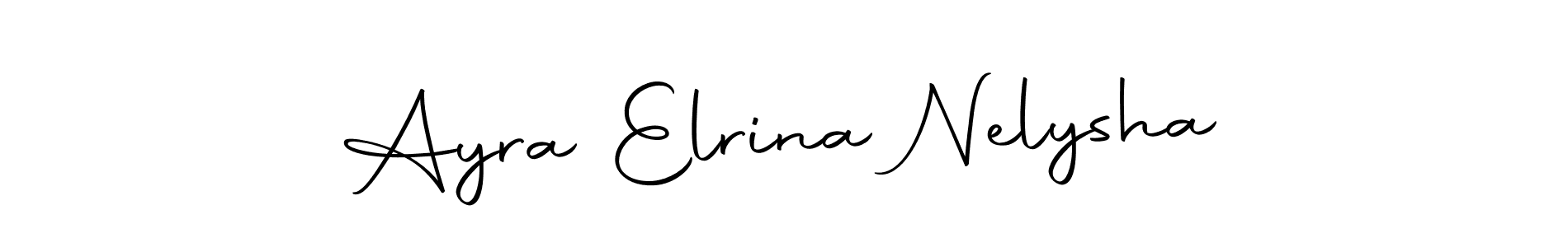 Design your own signature with our free online signature maker. With this signature software, you can create a handwritten (Autography-DOLnW) signature for name Ayra Elrina Nelysha. Ayra Elrina Nelysha signature style 10 images and pictures png