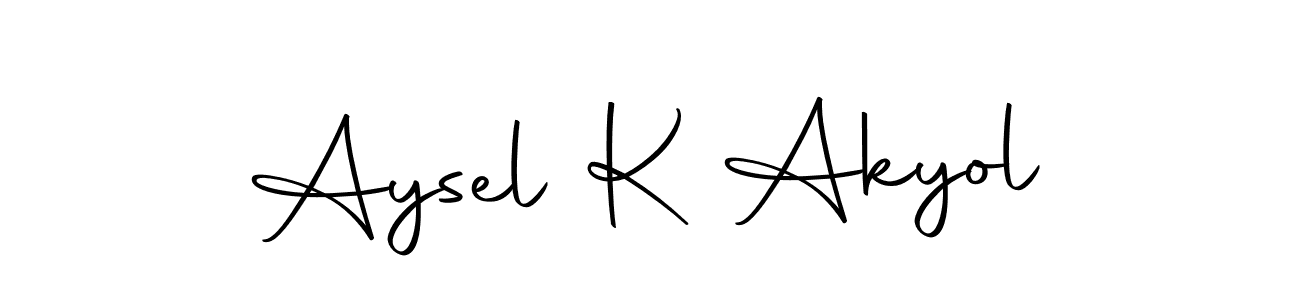 Make a beautiful signature design for name Aysel K Akyol. With this signature (Autography-DOLnW) style, you can create a handwritten signature for free. Aysel K Akyol signature style 10 images and pictures png