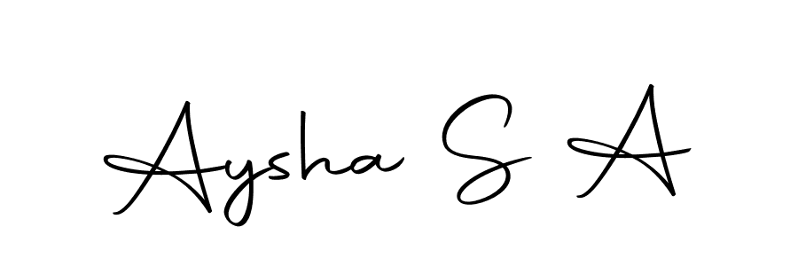 Also You can easily find your signature by using the search form. We will create Aysha S A name handwritten signature images for you free of cost using Autography-DOLnW sign style. Aysha S A signature style 10 images and pictures png