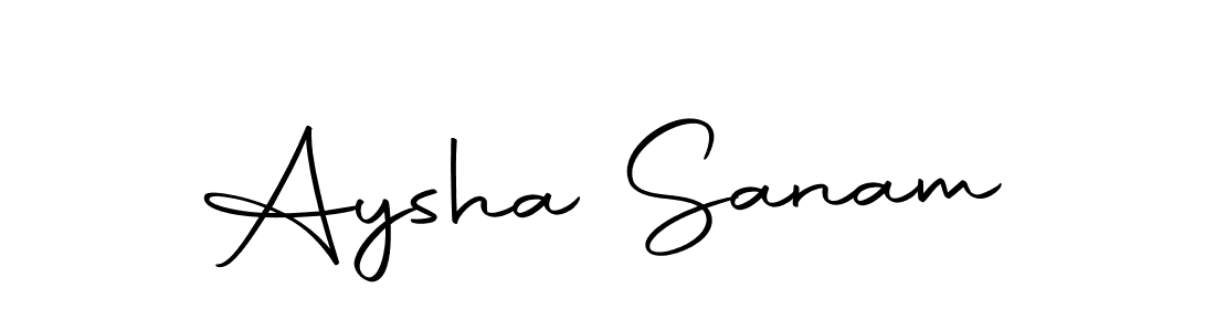 Make a beautiful signature design for name Aysha Sanam. Use this online signature maker to create a handwritten signature for free. Aysha Sanam signature style 10 images and pictures png