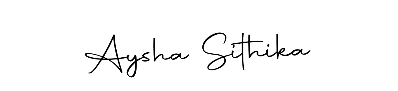 Make a beautiful signature design for name Aysha Sithika. Use this online signature maker to create a handwritten signature for free. Aysha Sithika signature style 10 images and pictures png