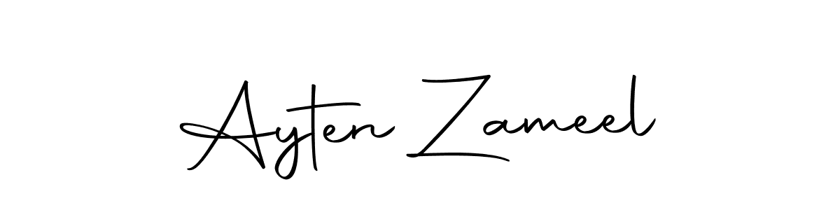 Design your own signature with our free online signature maker. With this signature software, you can create a handwritten (Autography-DOLnW) signature for name Ayten Zameel. Ayten Zameel signature style 10 images and pictures png