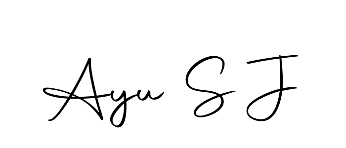 This is the best signature style for the Ayu S J name. Also you like these signature font (Autography-DOLnW). Mix name signature. Ayu S J signature style 10 images and pictures png