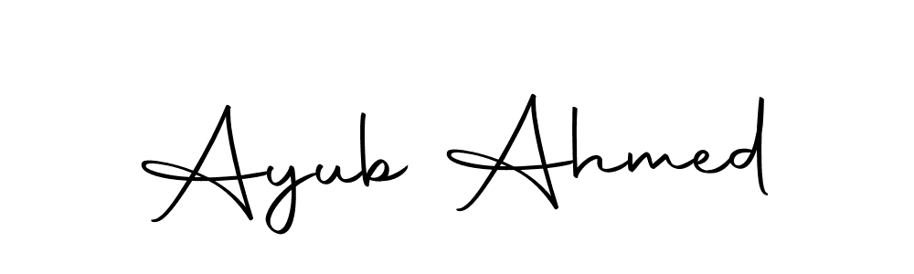 Create a beautiful signature design for name Ayub Ahmed. With this signature (Autography-DOLnW) fonts, you can make a handwritten signature for free. Ayub Ahmed signature style 10 images and pictures png