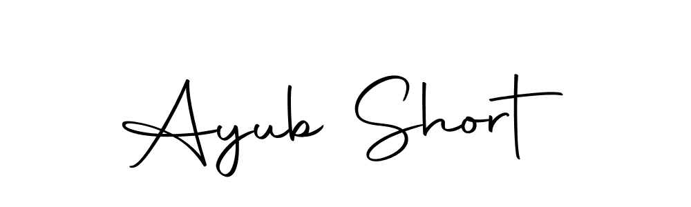 Use a signature maker to create a handwritten signature online. With this signature software, you can design (Autography-DOLnW) your own signature for name Ayub Short. Ayub Short signature style 10 images and pictures png