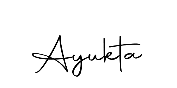 Design your own signature with our free online signature maker. With this signature software, you can create a handwritten (Autography-DOLnW) signature for name Ayukta. Ayukta signature style 10 images and pictures png