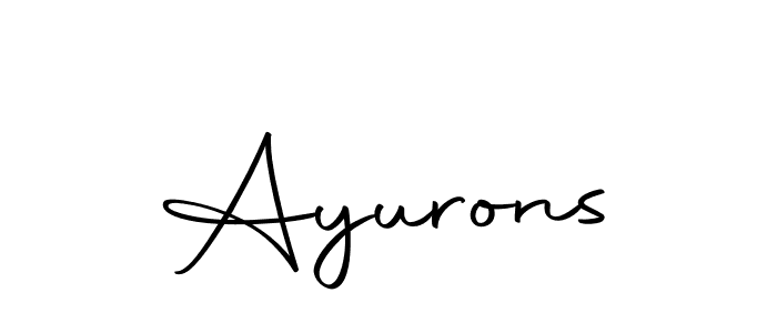 Make a beautiful signature design for name Ayurons. With this signature (Autography-DOLnW) style, you can create a handwritten signature for free. Ayurons signature style 10 images and pictures png