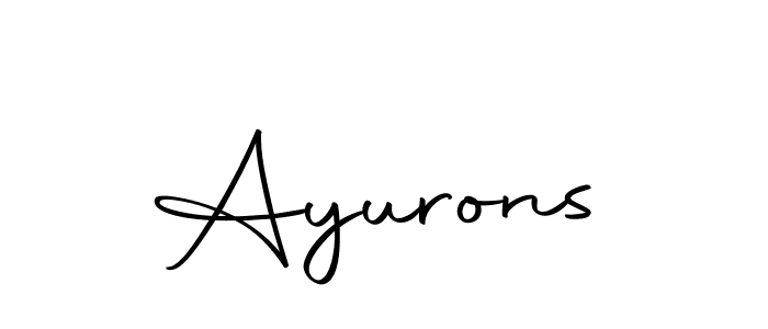 Make a beautiful signature design for name Ayurons. With this signature (Autography-DOLnW) style, you can create a handwritten signature for free. Ayurons signature style 10 images and pictures png