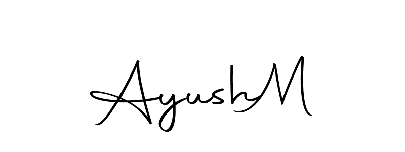 You can use this online signature creator to create a handwritten signature for the name Ayush  M. This is the best online autograph maker. Ayush  M signature style 10 images and pictures png