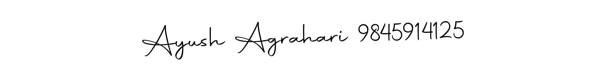 Make a beautiful signature design for name Ayush Agrahari 9845914125. Use this online signature maker to create a handwritten signature for free. Ayush Agrahari 9845914125 signature style 10 images and pictures png