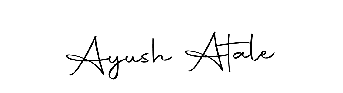 How to make Ayush Atale name signature. Use Autography-DOLnW style for creating short signs online. This is the latest handwritten sign. Ayush Atale signature style 10 images and pictures png