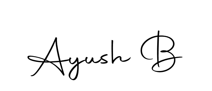 The best way (Autography-DOLnW) to make a short signature is to pick only two or three words in your name. The name Ayush B include a total of six letters. For converting this name. Ayush B signature style 10 images and pictures png