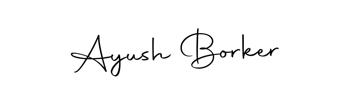 Make a beautiful signature design for name Ayush Borker. Use this online signature maker to create a handwritten signature for free. Ayush Borker signature style 10 images and pictures png