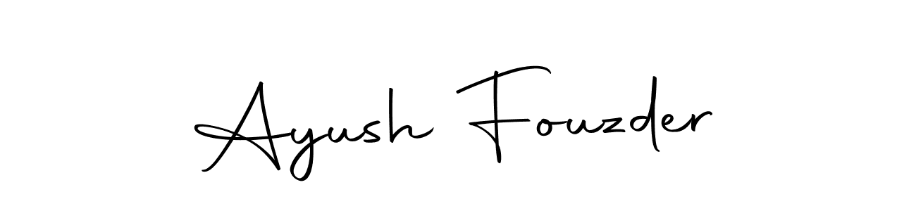 Make a beautiful signature design for name Ayush Fouzder. With this signature (Autography-DOLnW) style, you can create a handwritten signature for free. Ayush Fouzder signature style 10 images and pictures png