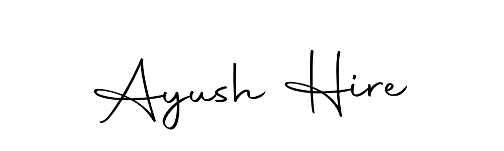 Design your own signature with our free online signature maker. With this signature software, you can create a handwritten (Autography-DOLnW) signature for name Ayush Hire. Ayush Hire signature style 10 images and pictures png