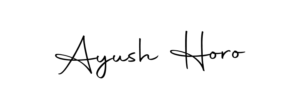 How to make Ayush Horo name signature. Use Autography-DOLnW style for creating short signs online. This is the latest handwritten sign. Ayush Horo signature style 10 images and pictures png