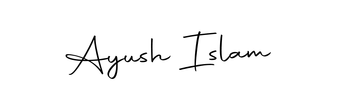 Design your own signature with our free online signature maker. With this signature software, you can create a handwritten (Autography-DOLnW) signature for name Ayush Islam. Ayush Islam signature style 10 images and pictures png