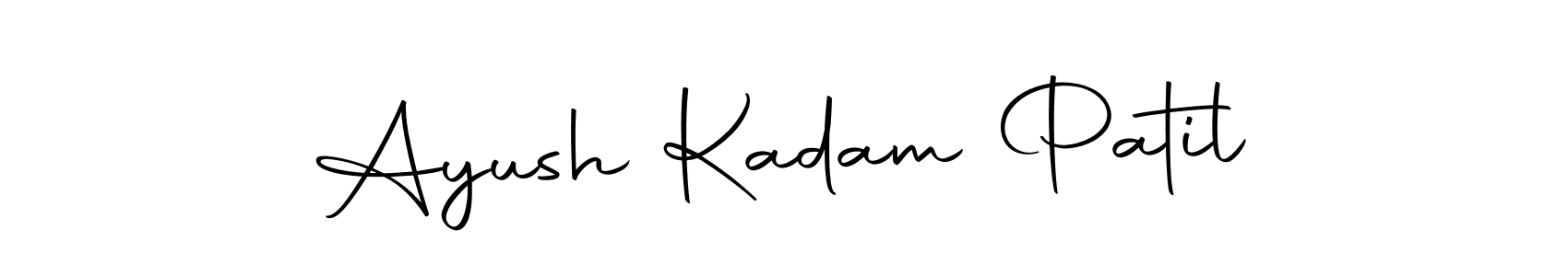 How to make Ayush Kadam Patil name signature. Use Autography-DOLnW style for creating short signs online. This is the latest handwritten sign. Ayush Kadam Patil signature style 10 images and pictures png