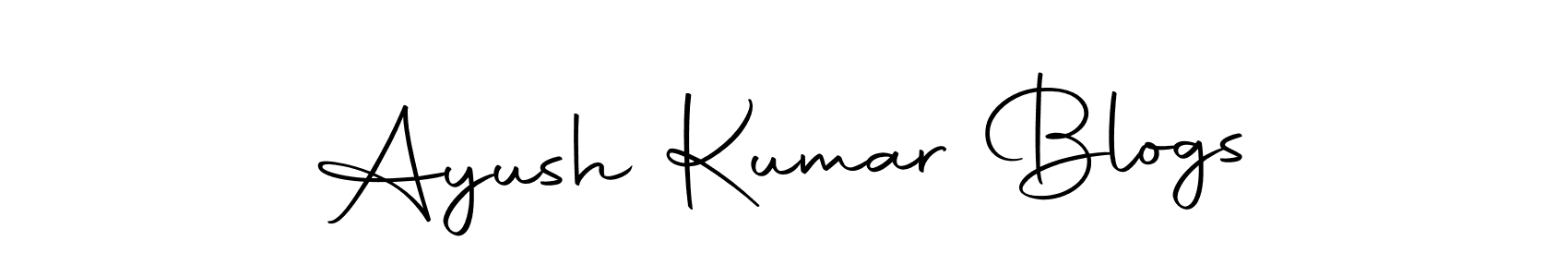 Use a signature maker to create a handwritten signature online. With this signature software, you can design (Autography-DOLnW) your own signature for name Ayush Kumar Blogs. Ayush Kumar Blogs signature style 10 images and pictures png