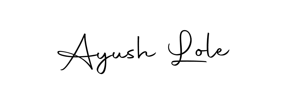 The best way (Autography-DOLnW) to make a short signature is to pick only two or three words in your name. The name Ayush Lole include a total of six letters. For converting this name. Ayush Lole signature style 10 images and pictures png