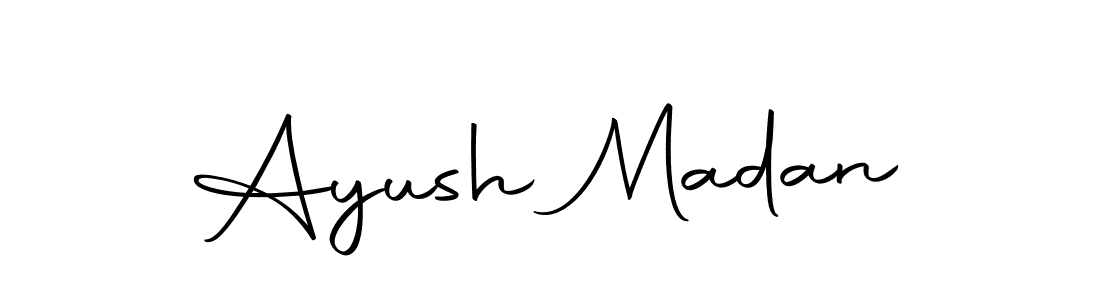 The best way (Autography-DOLnW) to make a short signature is to pick only two or three words in your name. The name Ayush Madan include a total of six letters. For converting this name. Ayush Madan signature style 10 images and pictures png