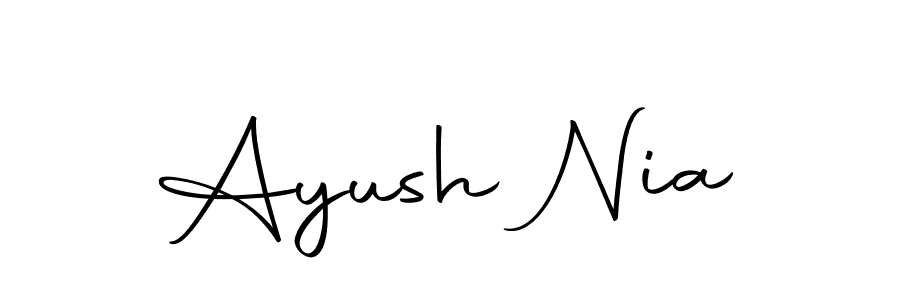 Also we have Ayush Nia name is the best signature style. Create professional handwritten signature collection using Autography-DOLnW autograph style. Ayush Nia signature style 10 images and pictures png